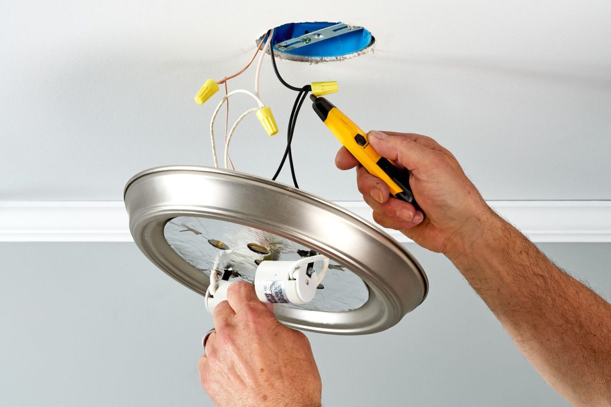 light fixture installation